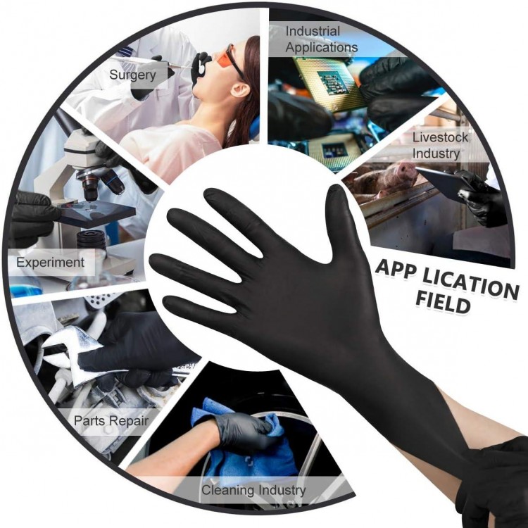 Latex Free Safety Working Gloves for Food Handle or Industrial Use