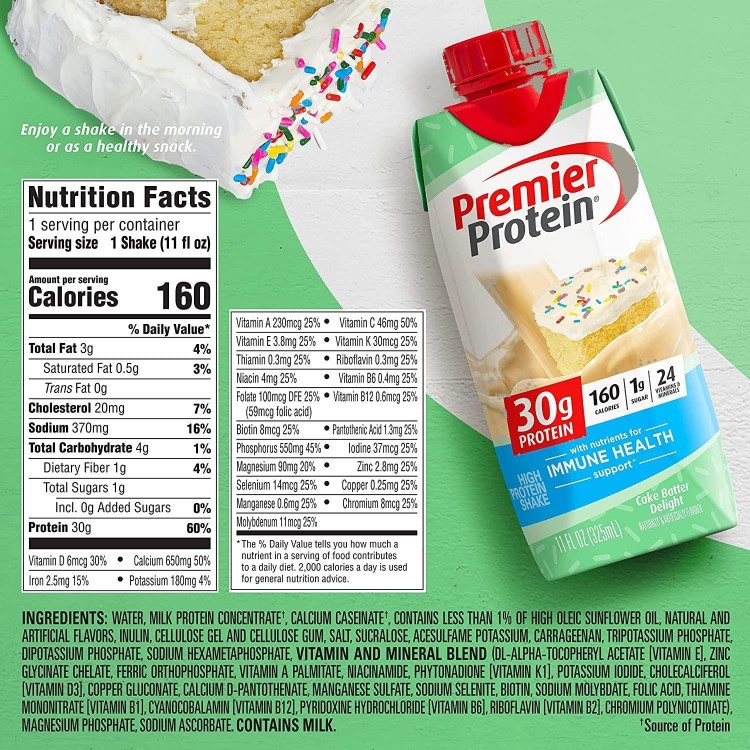 Premier Protein High Protein Shakes Variety Sampler Pack, 11 Fl. Oz Each - Cafe Latte