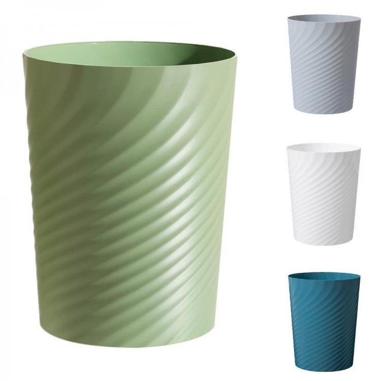 Trash Can, Plastic Small Trash Can, 1.8 Gallon Wastebasket Recycling Bin, Slim Profile Garbage Can