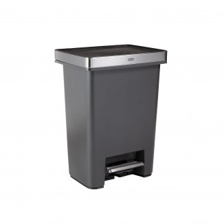 Rubbermaid Premier High-Capacity Step-On Trash Can, 19 Gallon, Single or Dual Stream Trash
