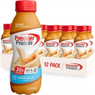 Premier Protein Liquid Protein Shake, Caramel, 30g Protein, 1g Sugar