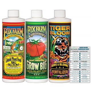 Liquid Nutrient Trio Soil Formula: Big Bloom, Grow Big, Tiger Bloom