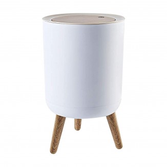 Trash can，7Liter/1.8 Gallon Garbage can with Press top Lid，Nordic Modern Waste Basket