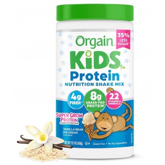 Kids Protein Powder Shake Mix, Vanilla Bean Ice Cream - 8g 