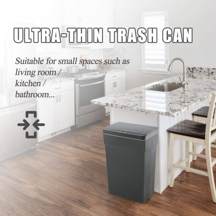 13 Gallon Trash Can Automatic Kitchen Trash Can Touch  High-Capacity Garbage Can