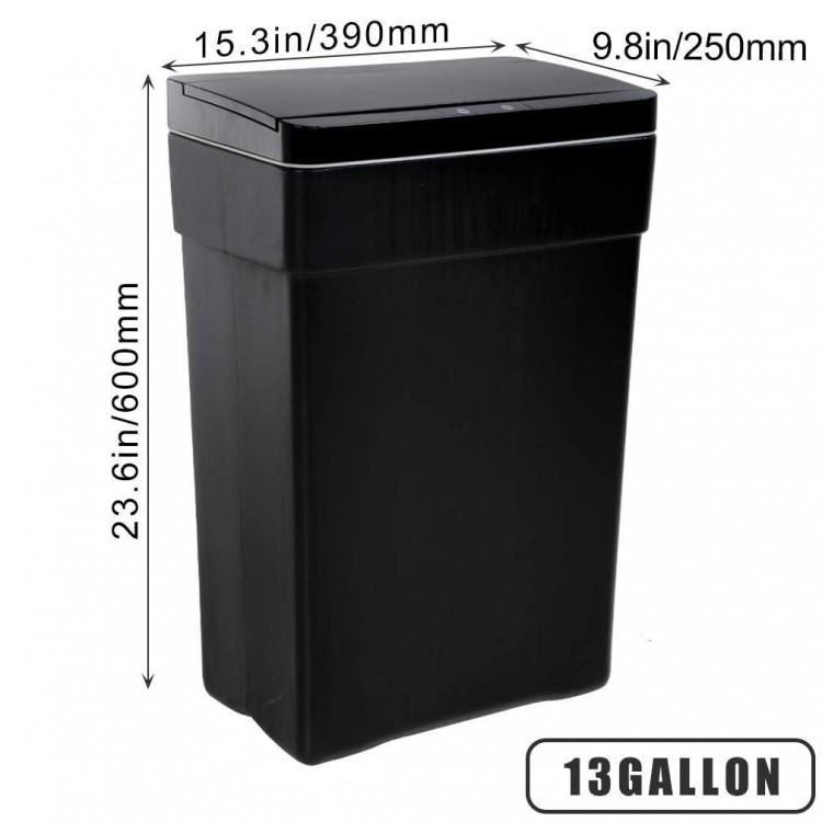 13 Gallon Trash Can Automatic Kitchen Trash Can Touch  High-Capacity Garbage Can