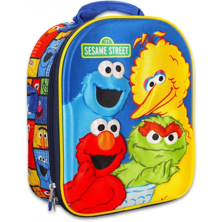Sesame Street Lunch Box for Toddlers - Elmo Lunch Bag Bundle Inclues Sesame Street Lunch Box