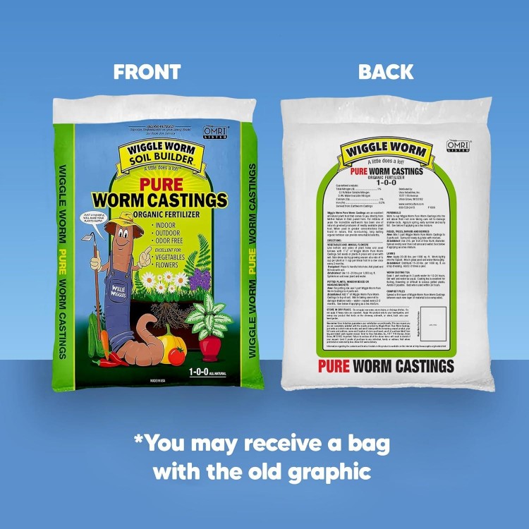 100% Pure Organic Worm Castings Fertilizer, 30-Pounds