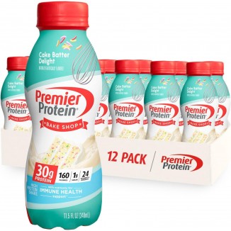 Premier Protein Shake, Cake Batter, 30g Protein, 1g Sugar, 24 Vitamins & Minerals