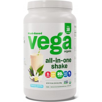 Organic All-in-One Vegan Protein Powder, French Vanilla -Superfood