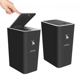Trash Can with Lid, 2 Pack 4 Gallons/15 Liters Garbage Can 