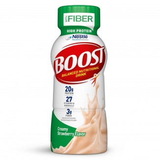 BOOST High Protein with Fiber Complete Nutritional Drink, Creamy Strawberry