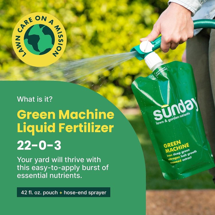 Machine Fertilizer, 42.3oz, 2 Pack - Lawn Fertilizer for Lush Growth