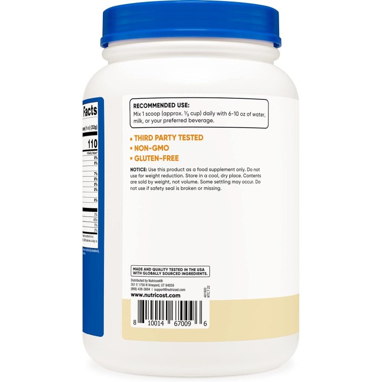 Casein Protein Powder 2lb Vanilla - Micellar Casein