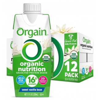 Orgain Organic Nutritional Protein Shake, Vanilla Bean - 16g Grass Fed Whey Protein