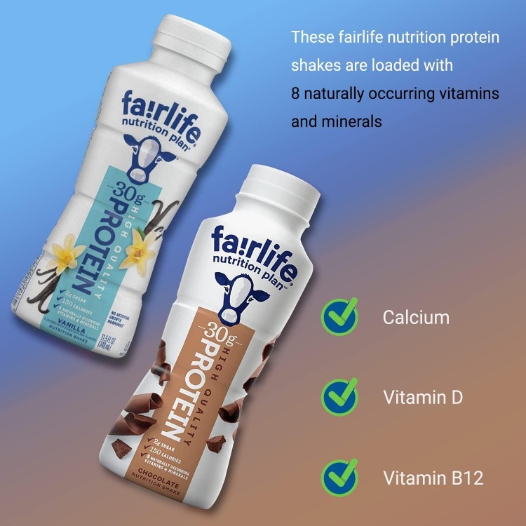Fairlife High Protein Shake Bottles - Vanilla and Chocolate Variety (8 Pack) 