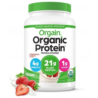 Organic Vegan Protein Powder, Strawberries & Cream