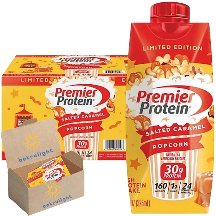 Premier High Nutrients Shake, Salted Caramel Popcorn Protein shakes Snacks (11 fl. oz., 15 pk.)