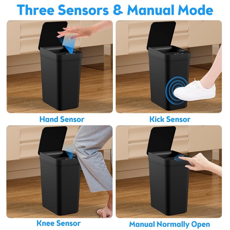 2 Pack 2.2 Gallon Automatic Touchless Garbage Can