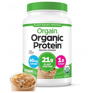 Organic Vegan Protein Powder, Iced Coffee - 21g Plant Protein