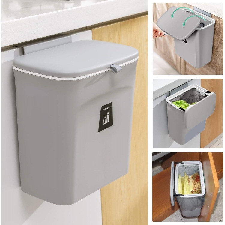 2.4 Gallon Kitchen Compost Bin for Counter Top or Under Sink