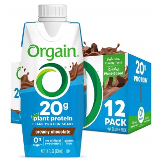 Orgain Vegan Protein Shake, Creamy Chocolate - 20g Plant Based Protein, Meal Replacement