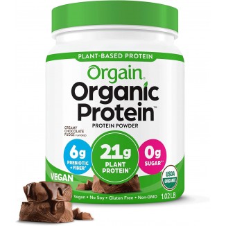 Organic Vegan Protein Powder, Creamy Chocolate Fudge