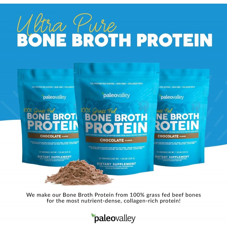 100% Grass Fed Bone Broth Protein Powder