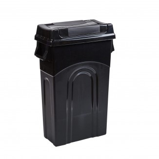 United Solutions Highboy Waste Container with Swing Lid, 23 Gallon, Space Saving Slim Profile