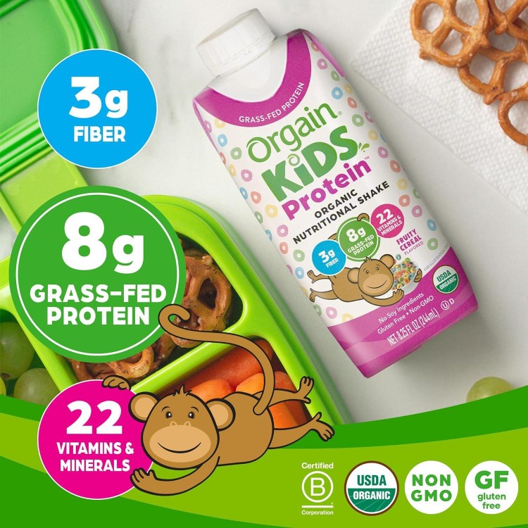 Organic Kids Nutritional Protein Shake, Fruity Cereal