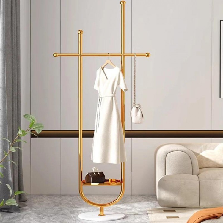 Designer Corner Clothes Hanger Hotel Modern Garment Boutique Clothes Hanger Floor Aesthetic Colgador De Ropa Hallway Furniture