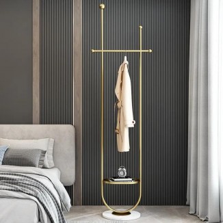 Light Luxury Metal Hanger Slate Coat Rack Floor Bedroom Living Room Hanging Clothes Modern Minimalist Hat