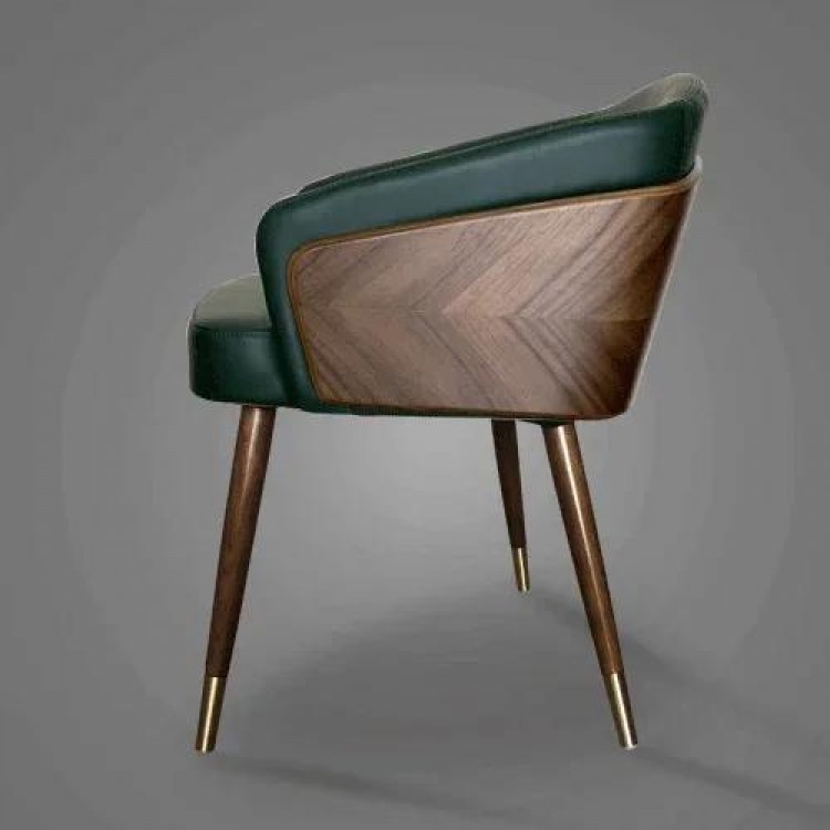 Modern Minimalist Dining Chair Luxury Wooden Armchair