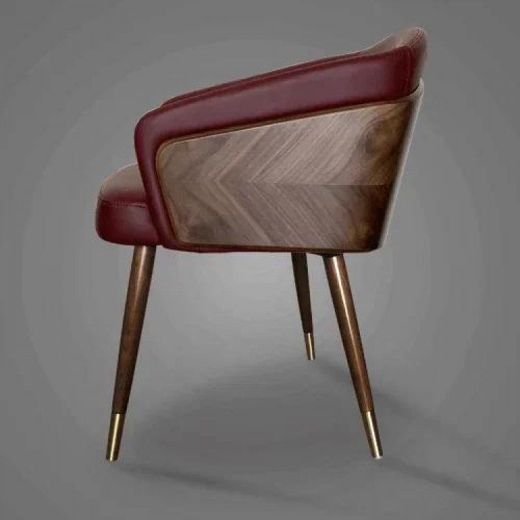 Modern Minimalist Dining Chair Luxury Wooden Armchair