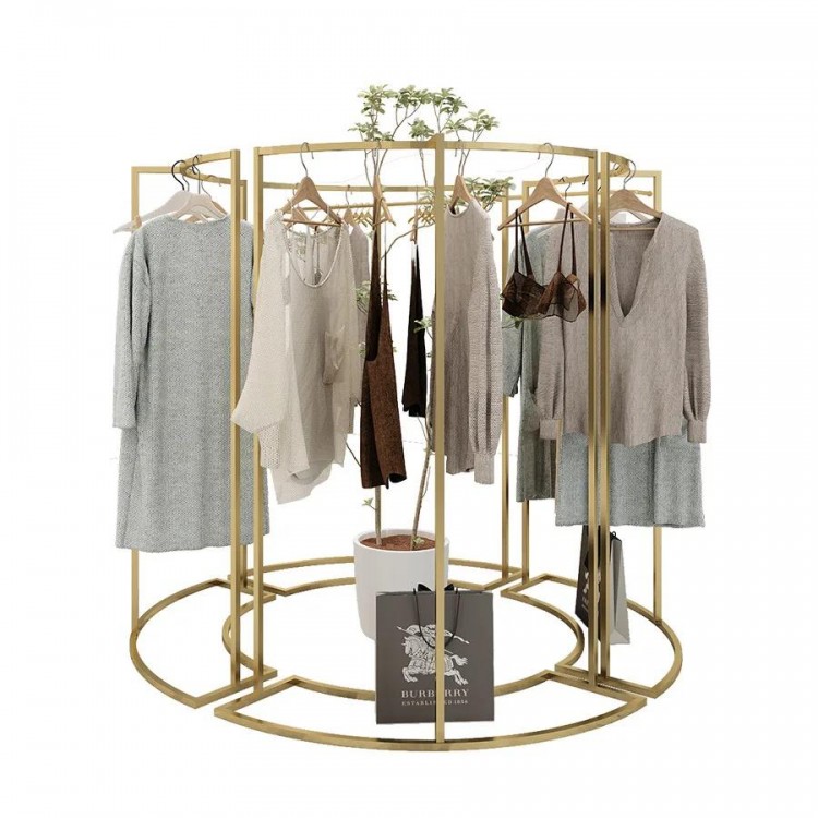 Round Cloth Racks Display Kids Men Women Clothing Shop Gold Stand Anti Slip Clothes Hanger Drying Cabeceiras Store Furniture