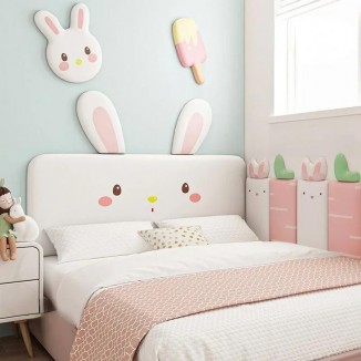 Pink Rabbit Bed Headboard Baby Girl Bedroom Furniture Kids Room Decor Head Board Cabecero Cama 150 Tete De Lit Wall Panels