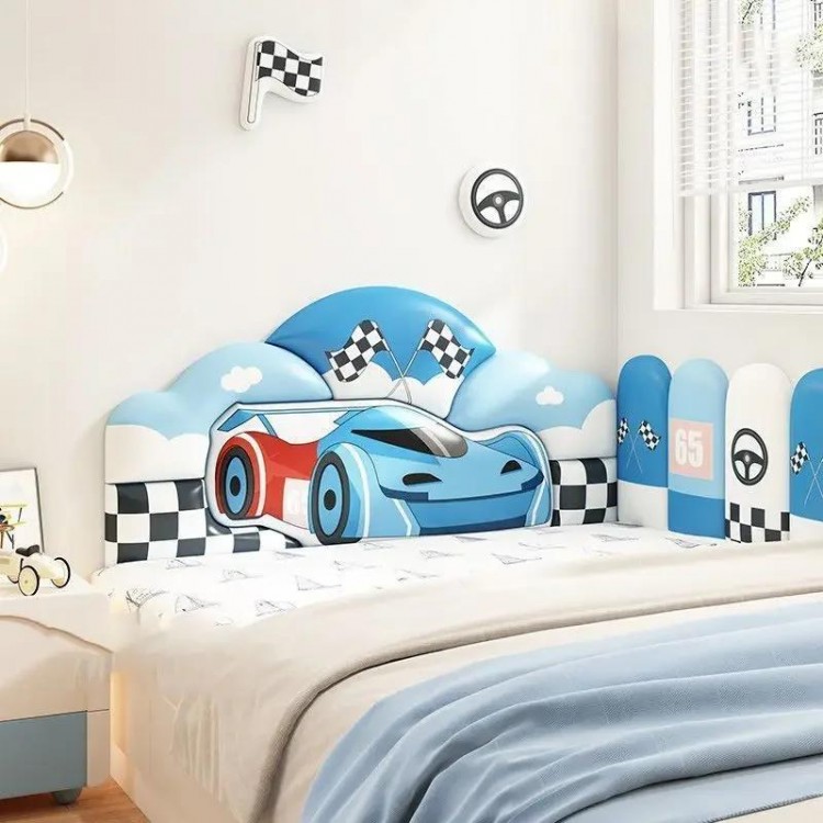 Cartoon Car Childern Bed Headboards Boy Bedroom Furniture Cabecero Cama Tete De Lit Bed Head Board Wall Panels