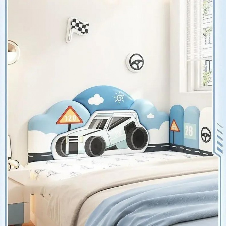 Cartoon Car Childern Bed Headboards Boy Bedroom Furniture Cabecero Cama Tete De Lit Bed Head Board Wall Panels