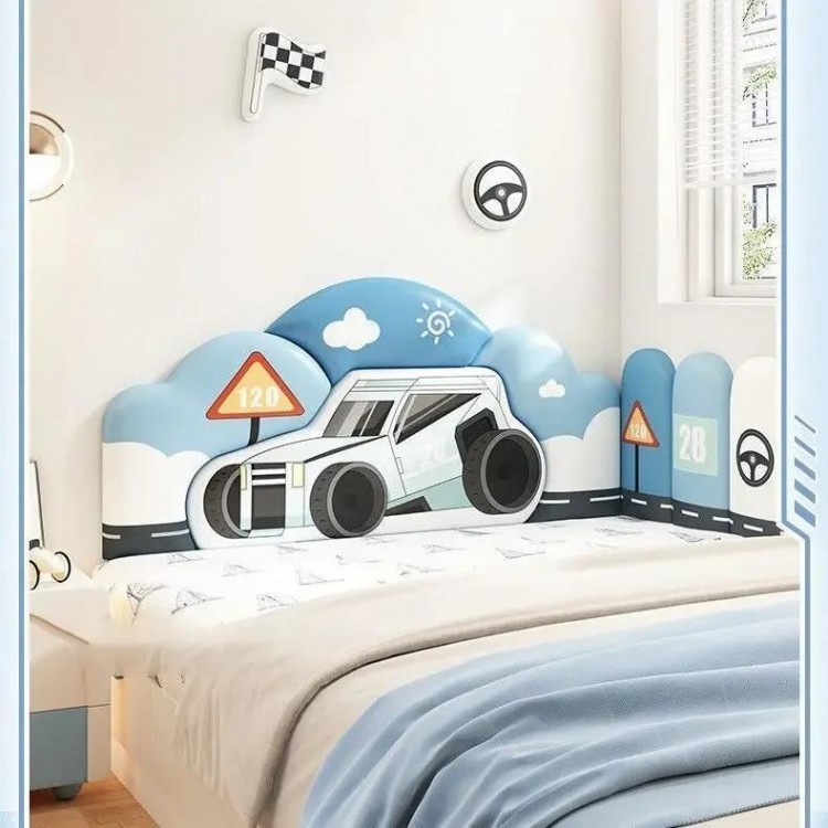 Cartoon Car Childern Bed Headboards Boy Bedroom Furniture Cabecero Cama Tete De Lit Bed Head Board Wall Panels