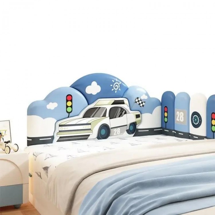 Cartoon Car Childern Bed Headboards Boy Bedroom Furniture Cabecero Cama Tete De Lit Bed Head Board Wall Panels