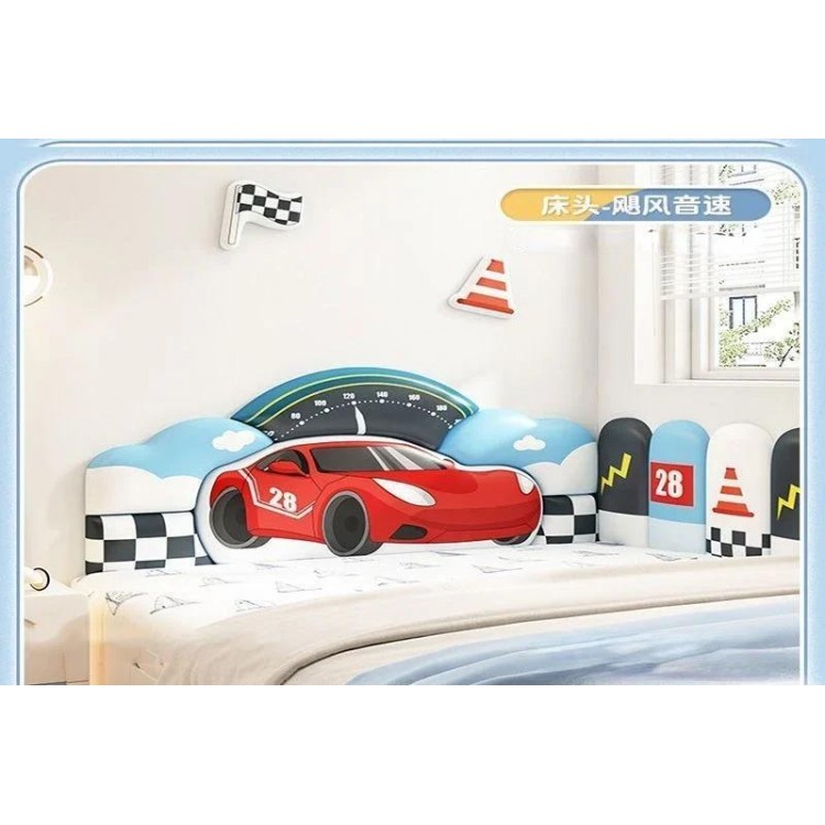 Cartoon Car Childern Bed Headboards Boy Bedroom Furniture Cabecero Cama Tete De Lit Bed Head Board Wall Panels
