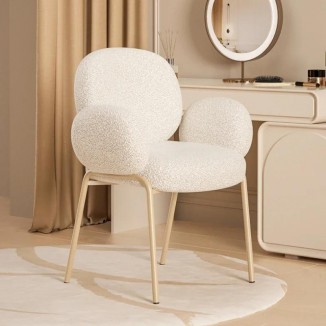 Elegant Nordic Chairs for Living Rooms Modern Minimalist Makeup Stool Comfortable Backrest Vanity Chair for Bedrooms