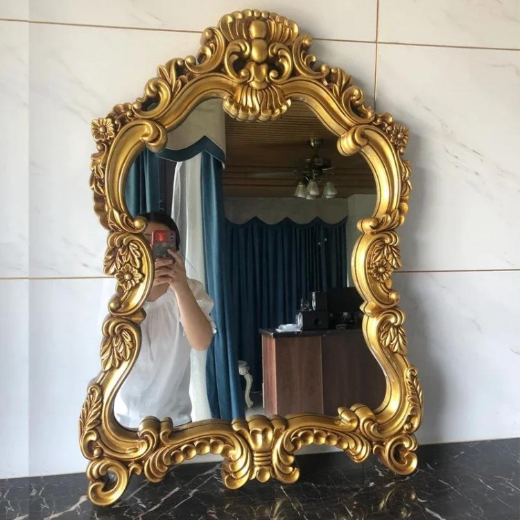 Floor Vintage MirrorsLuxury Standing Large Irregular Vanity Mirror Cosmetic Dressing Room Wall Decoration