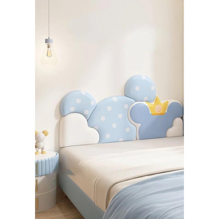 Cartoon Kids Bedroom Furniture Headboard Tete De Lit Cabecero Cama Head Board Anti-collision Wall Panels 3D Wall Stickers