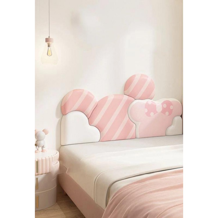 Cartoon Kids Bedroom Furniture Headboard Tete De Lit Cabecero Cama Head Board Anti-collision Wall Panels 3D Wall Stickers