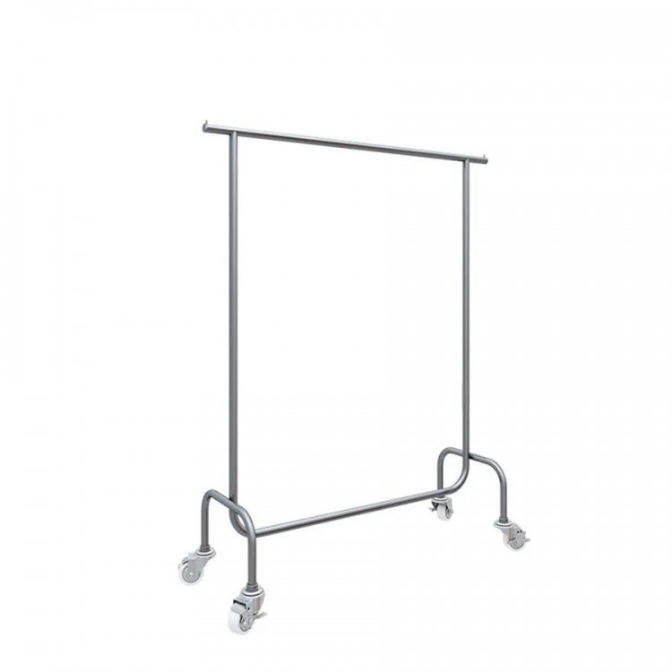 Floor Standing Cloth Racks Wheels Moving Outdoor Boutique Coat Hanging Mobile Clothes Hanger Vertical Colgador Salon Furniture