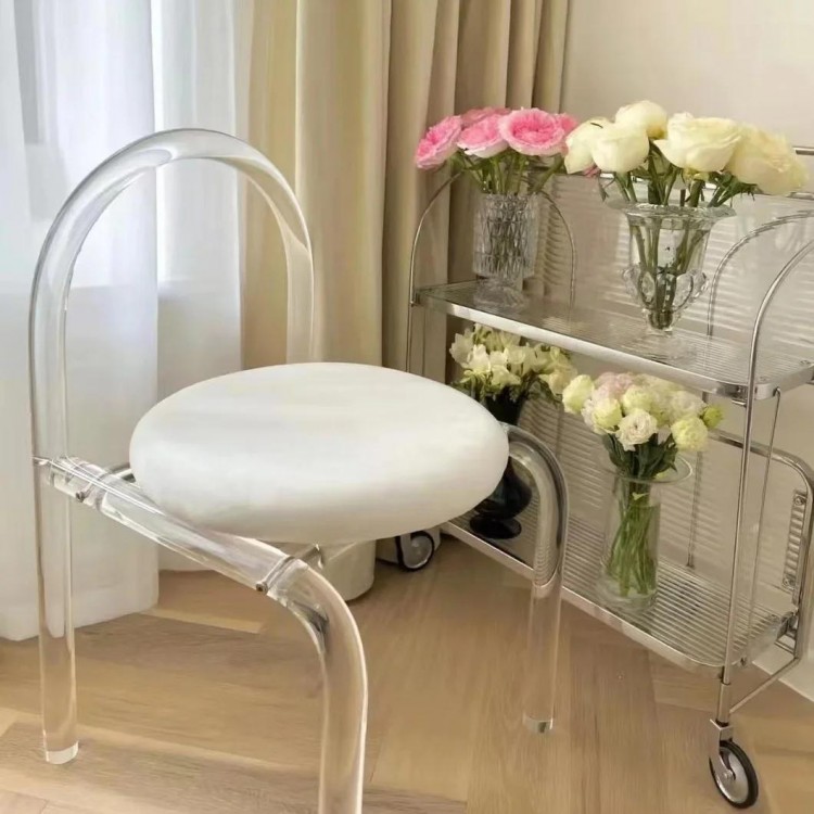 Crystal Makeup Chair Acrylic Furniture Casual