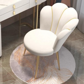 Modern velvet living room relax chair Dining room backrest stool INS design bedroom makeup chair dresser stool Nordic Furniture