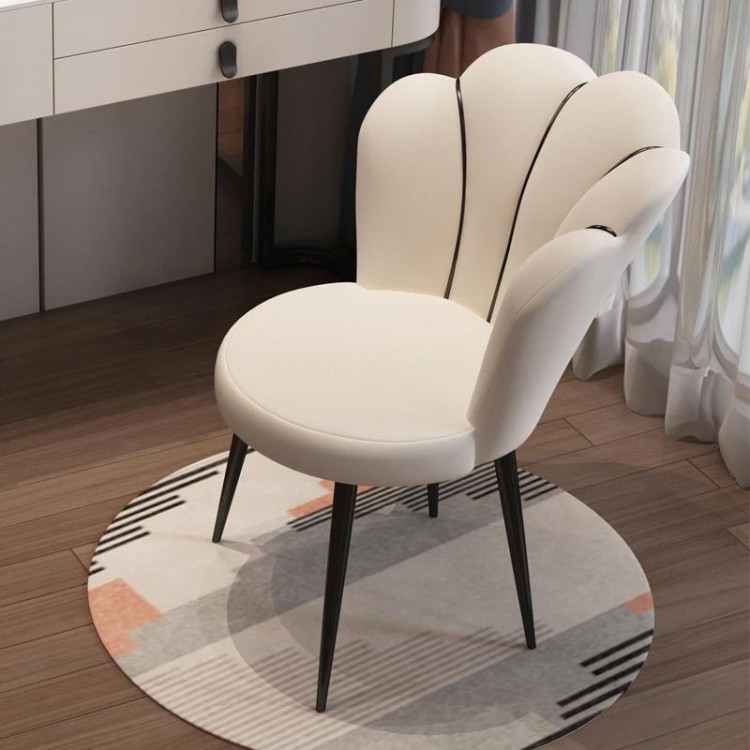 Modern velvet living room relax chair Dining room backrest stool INS design bedroom makeup chair dresser stool Nordic Furniture