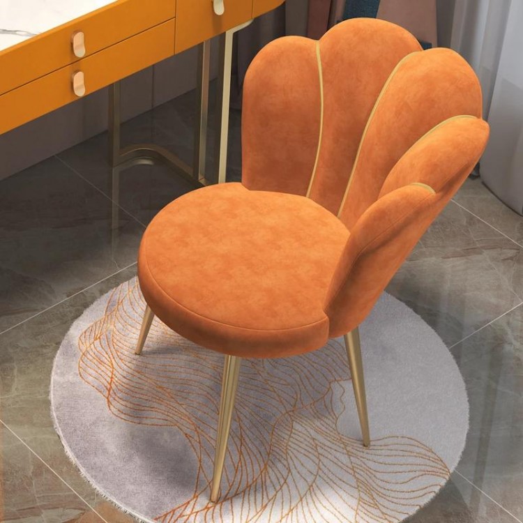 Modern velvet living room relax chair Dining room backrest stool INS design bedroom makeup chair dresser stool Nordic Furniture